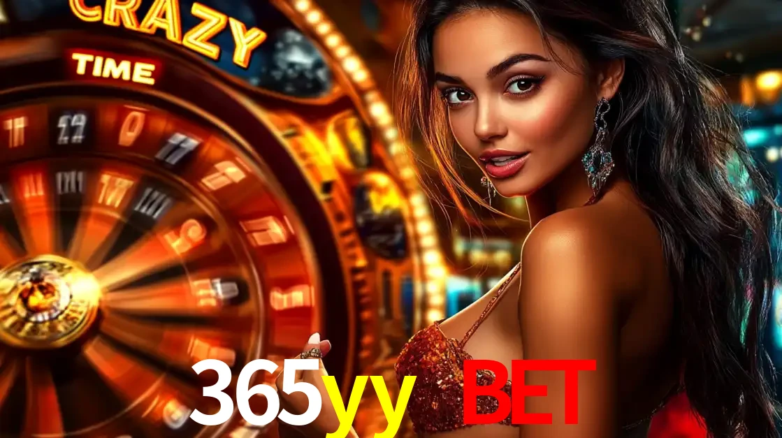Mulher ao lado da roda de prêmios do jogo de cassino ao vivo Crazy Time, um dos shows de jogos mais emocionantes oferecidos pela plataforma de apostas 365yy bet.