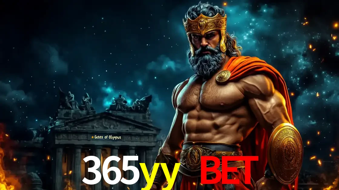 O poderoso Zeus do jogo de slot Gates of Olympus em frente ao seu templo, pronto para lançar multiplicadores divinos e prêmios épicos no cassino online 365yy bet.